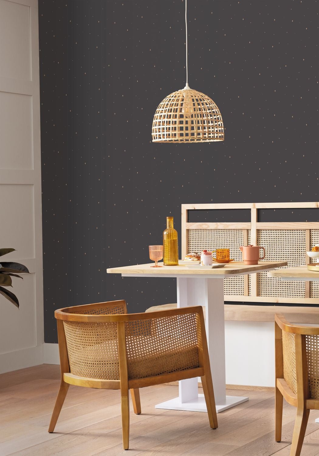 Under The Stars Wallpaper - Noir - Caselio - 102969983 - Premier Wallcovering