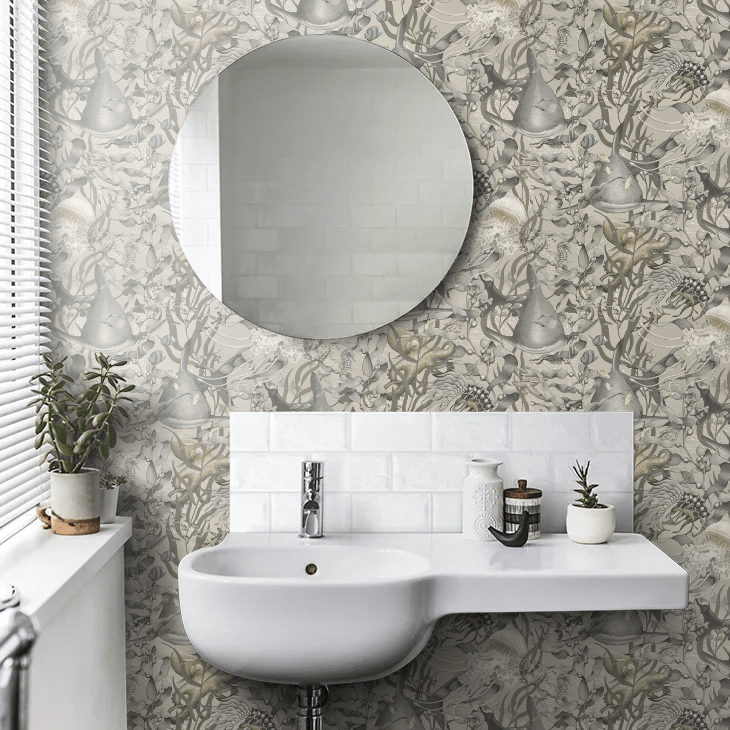 Underwater Magic Wallpaper - Beige - Boråstapeter - 8151 - Premier Wallcovering