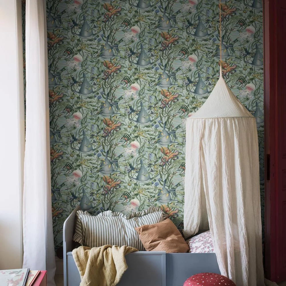 Underwater Magic Wallpaper - Blue - Boråstapeter - 8152 - Premier Wallcovering