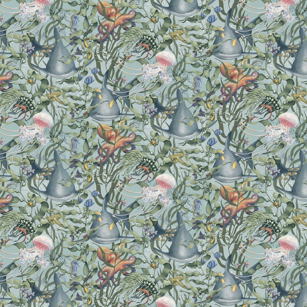 Underwater Magic Wallpaper - Blue - Boråstapeter - 8152 - Premier Wallcovering