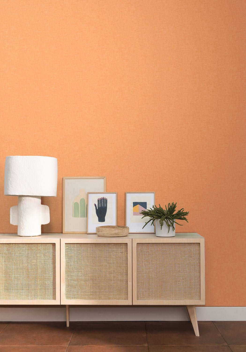 Uni Gaze Wallpaper - Orange - Caselio - 103763000 - Premier Wallcovering