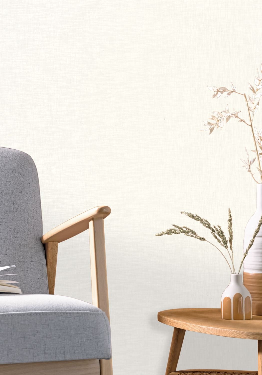 Uni Gaze Wallpaper - Blanc - Caselio - 103760000 - Premier Wallcovering