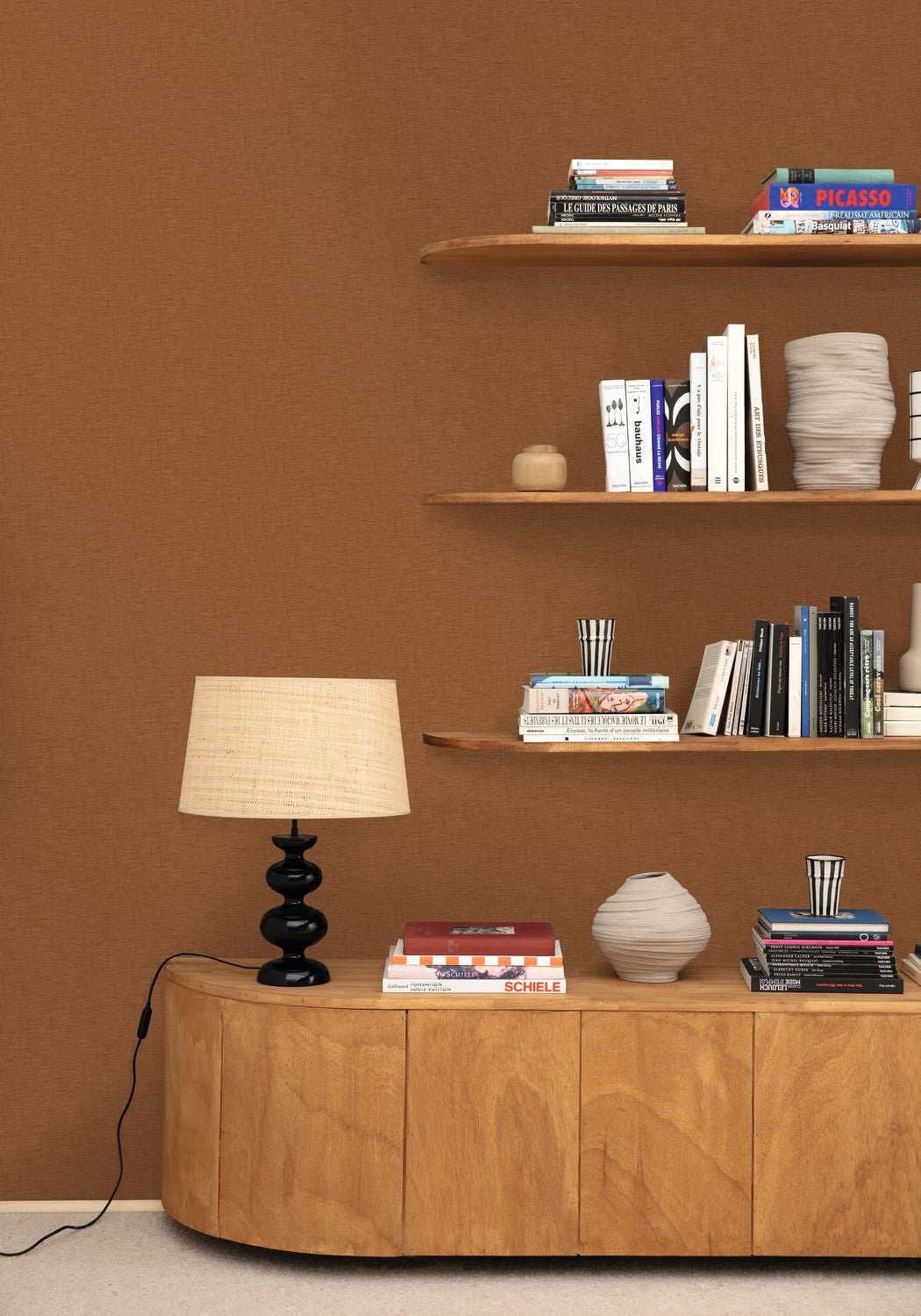 Uni Gaze Wallpaper - Caramel - Caselio - 103762497 - Premier Wallcovering