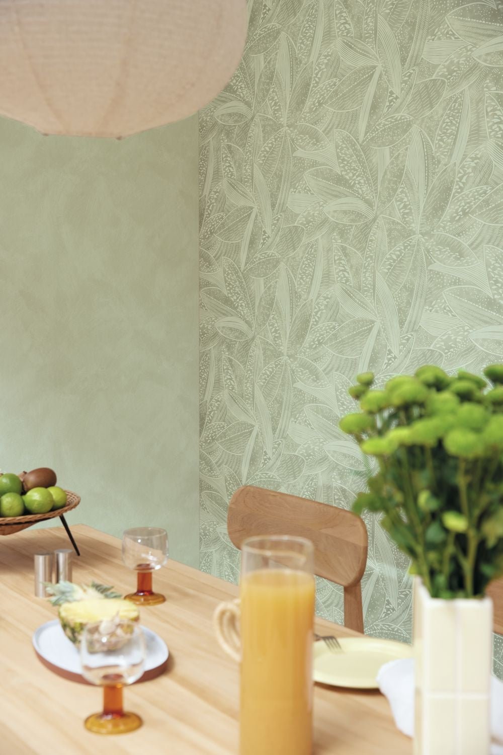 Uni La Chaux Wallpaper - Vert D'eau - Caselio - 106087046 - Premier Wallcovering