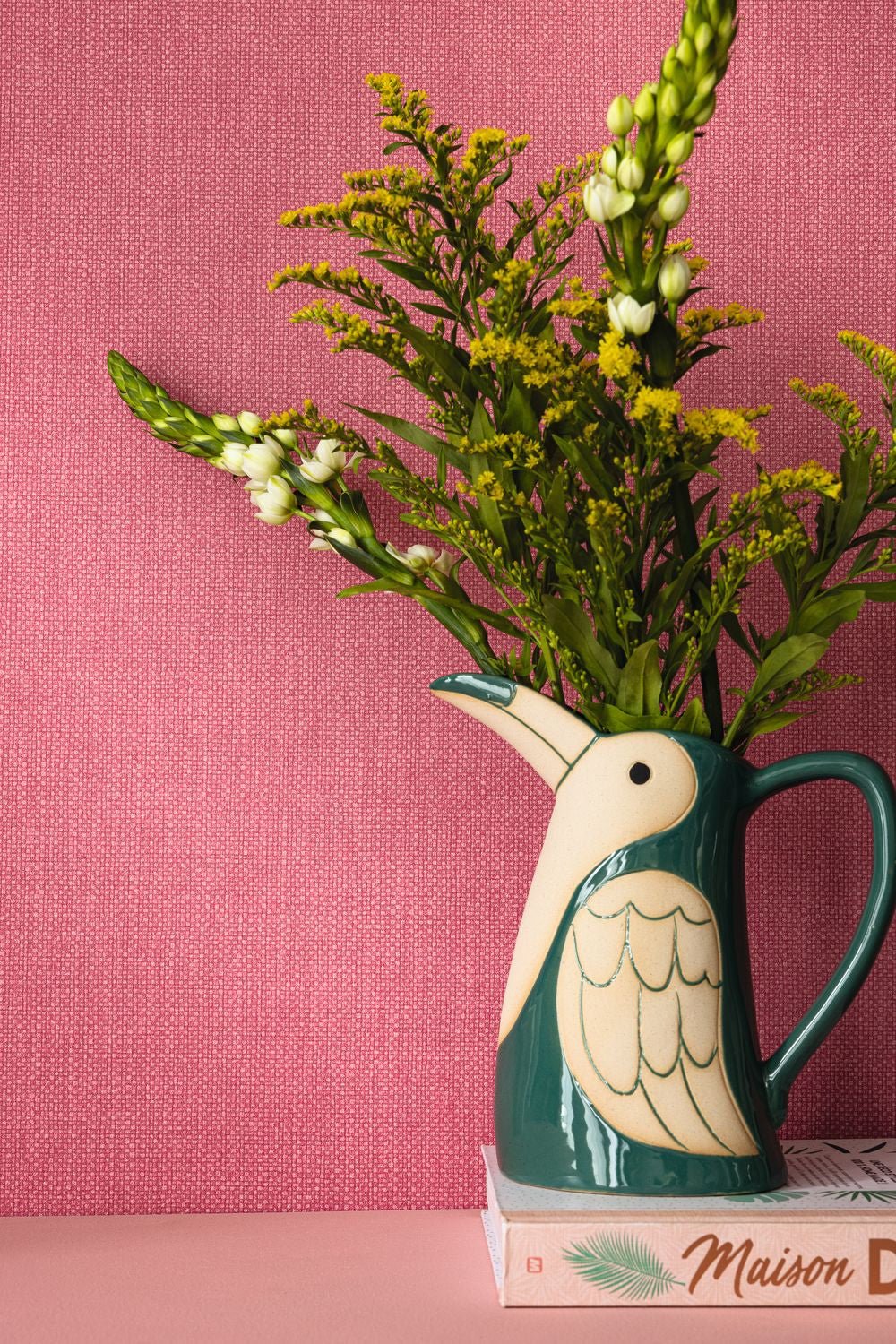 Uni Mat Wallpaper - Fuchsia - Caselio - 104994003 - Premier Wallcovering