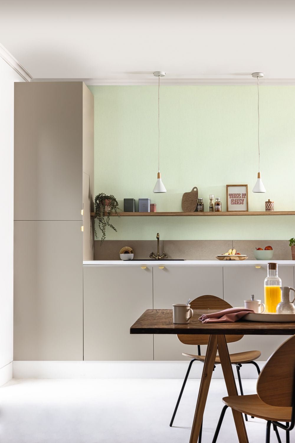 Uni Mat Wallpaper - Vert D'eau - Caselio - 103227603 - Premier Wallcovering