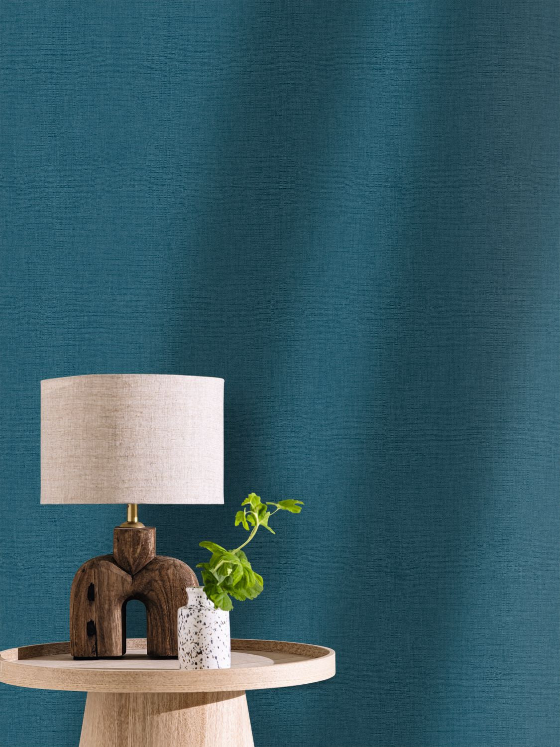 Uni Mat Wallpaper - Bleu Canard - Caselio - 103226356 - Premier Wallcovering