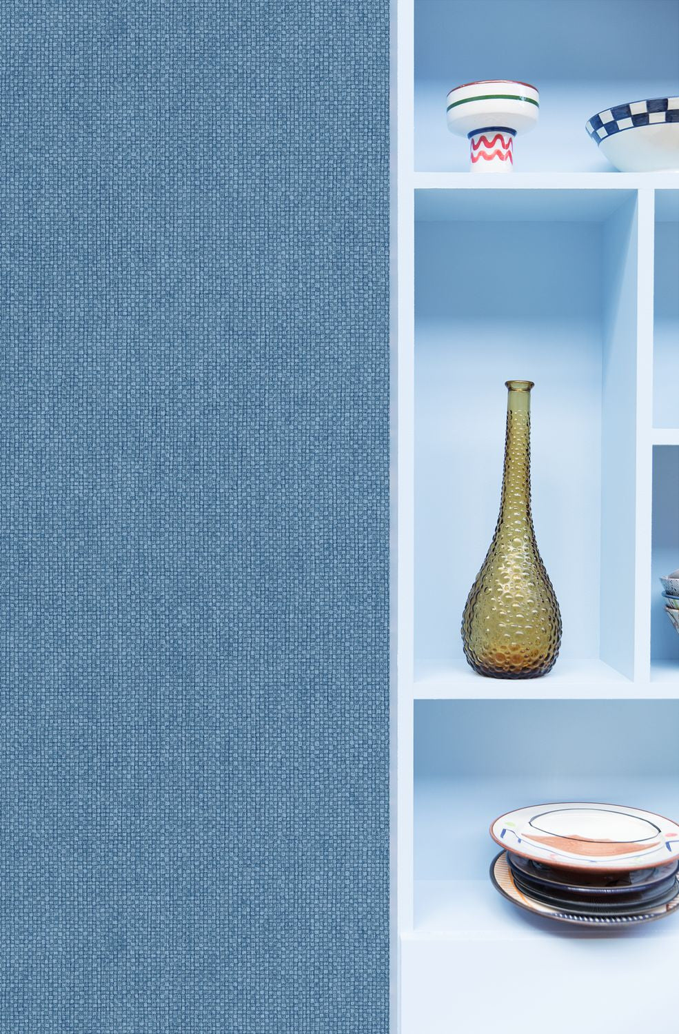 Uni Mat Wallpaper - Bleu Jean - Caselio - 104996366 - Premier Wallcovering