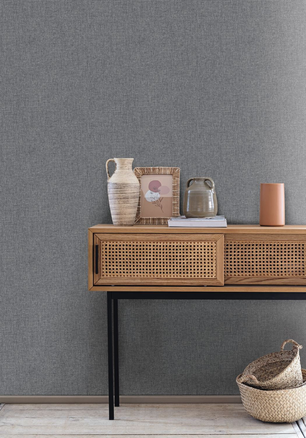 Uni Mat Wallpaper - Cendre - Caselio - 103229434 - Premier Wallcovering