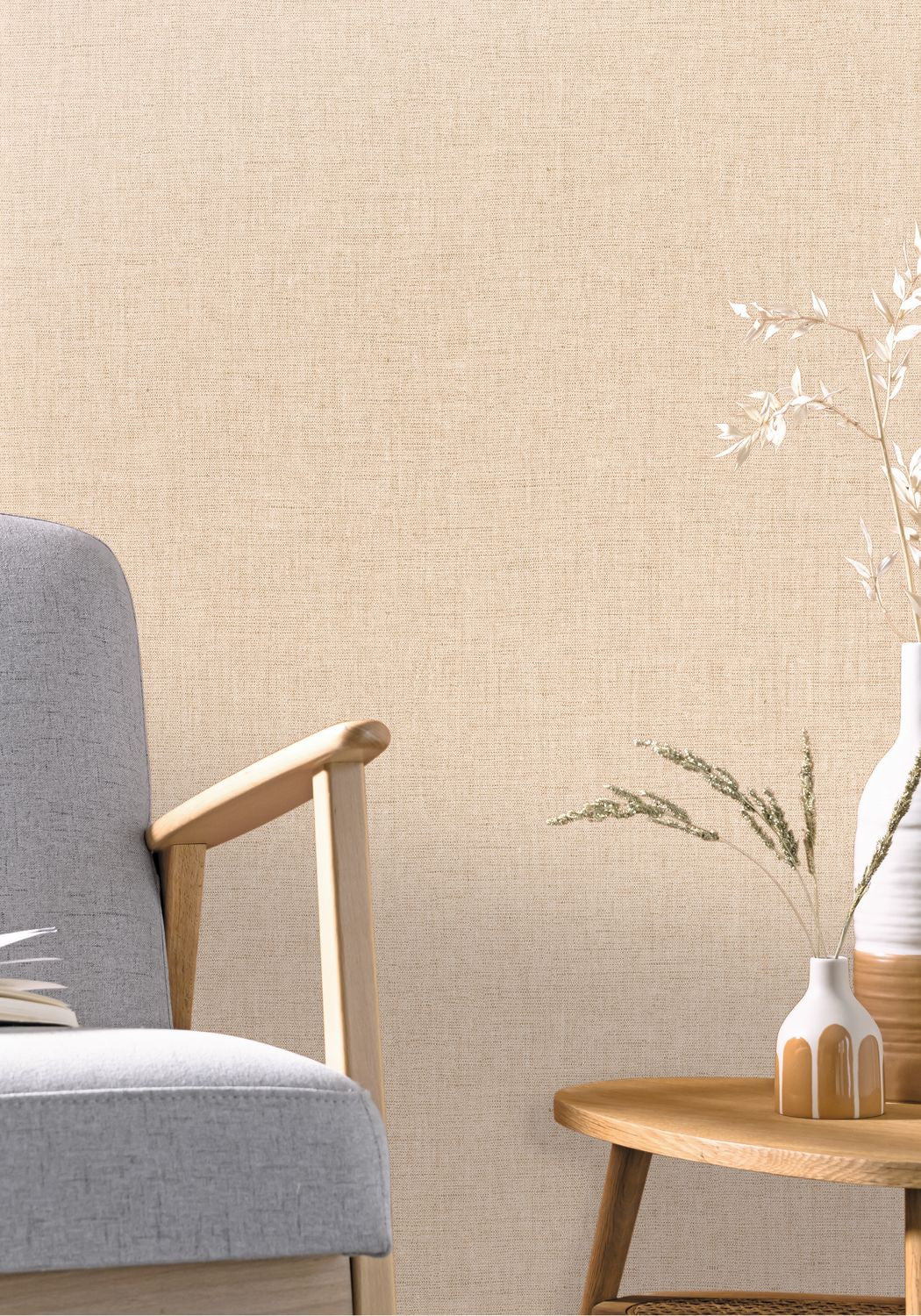 Uni Mat Wallpaper - Beige - Caselio - 103221390 - Premier Wallcovering