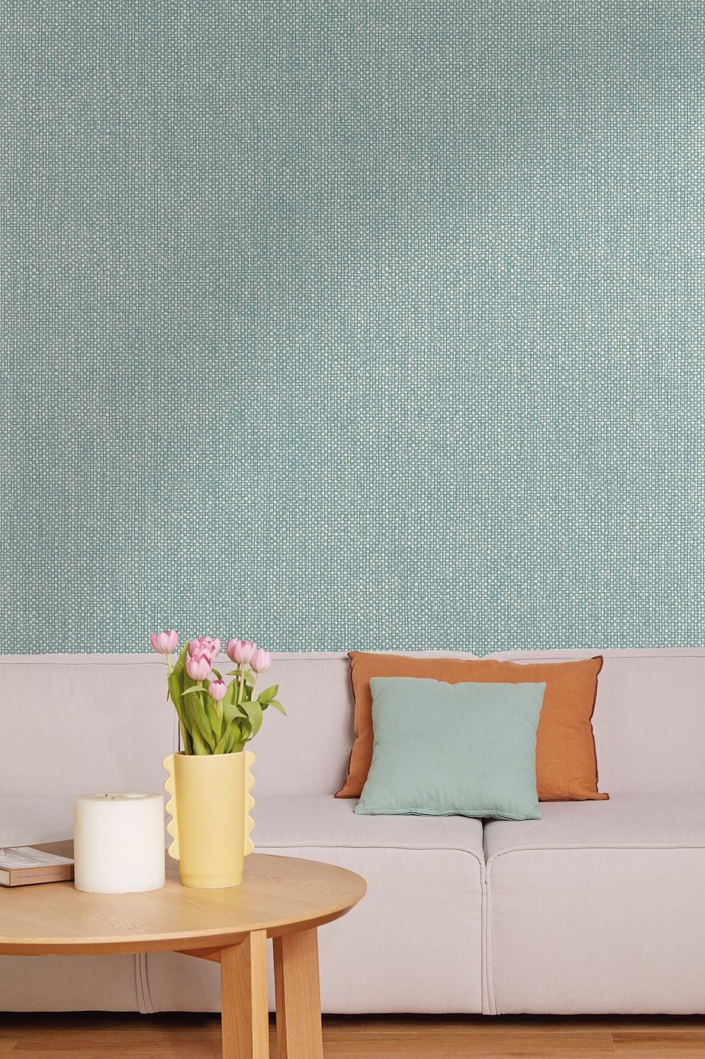 Uni Mat Wallpaper - Bleu Bicolore - Caselio - 104996420 - Premier Wallcovering