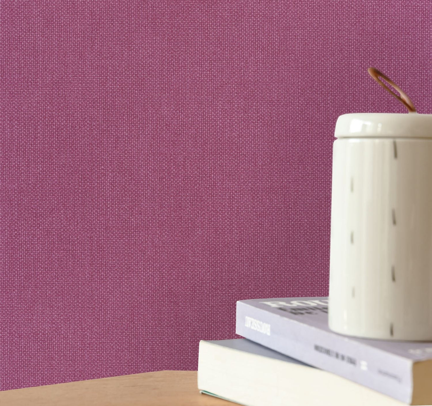 Uni Mat Wallpaper - Aubergine - Caselio - 104995056 - Premier Wallcovering