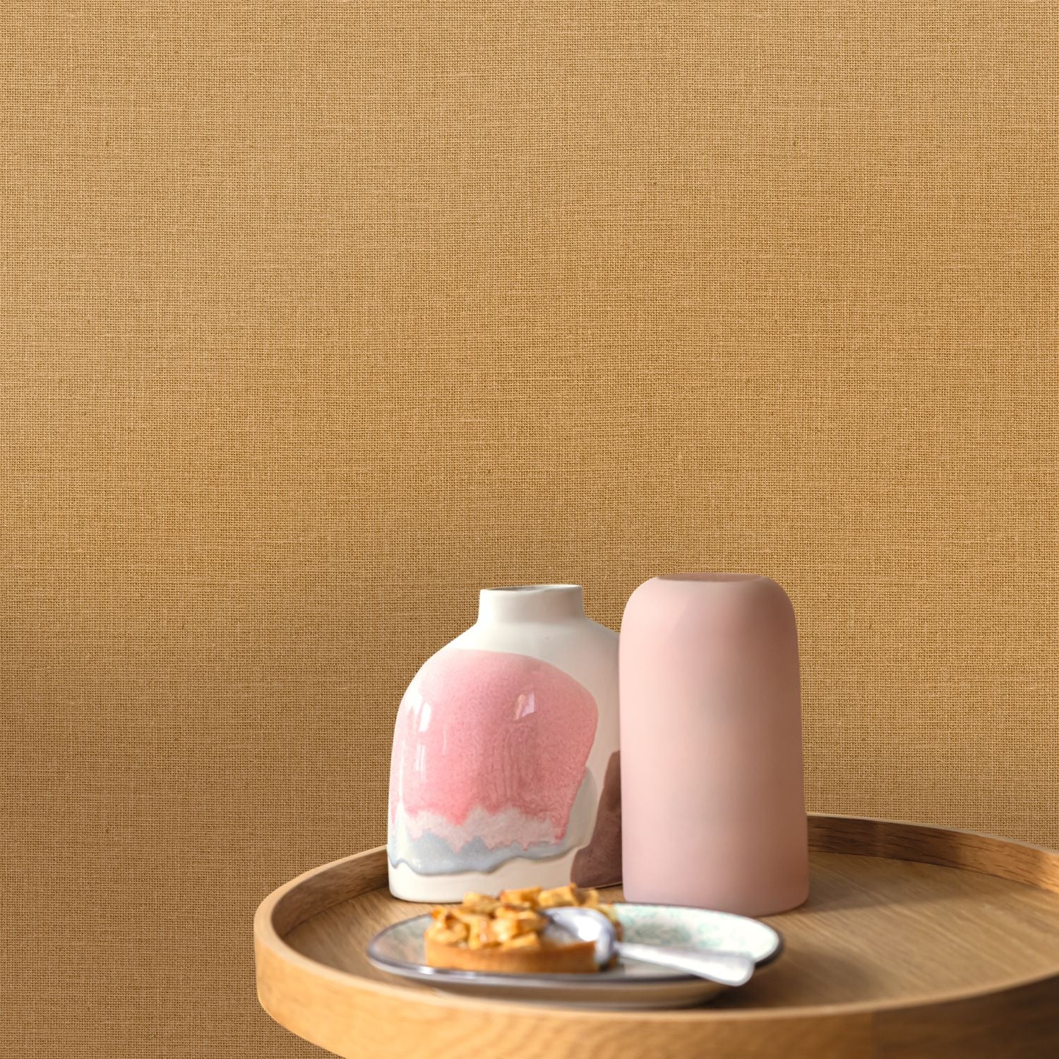 Uni Mat Wallpaper - Caramel - Caselio - 104012243 - Premier Wallcovering