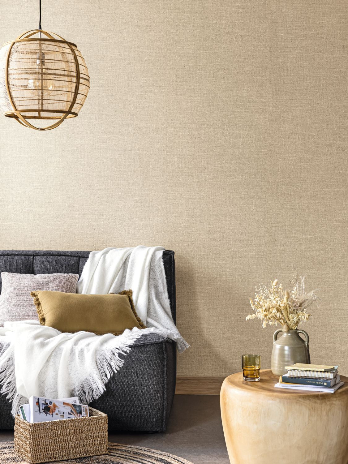 Uni Mat Wallpaper - Moka - Caselio - 104012220 - Premier Wallcovering