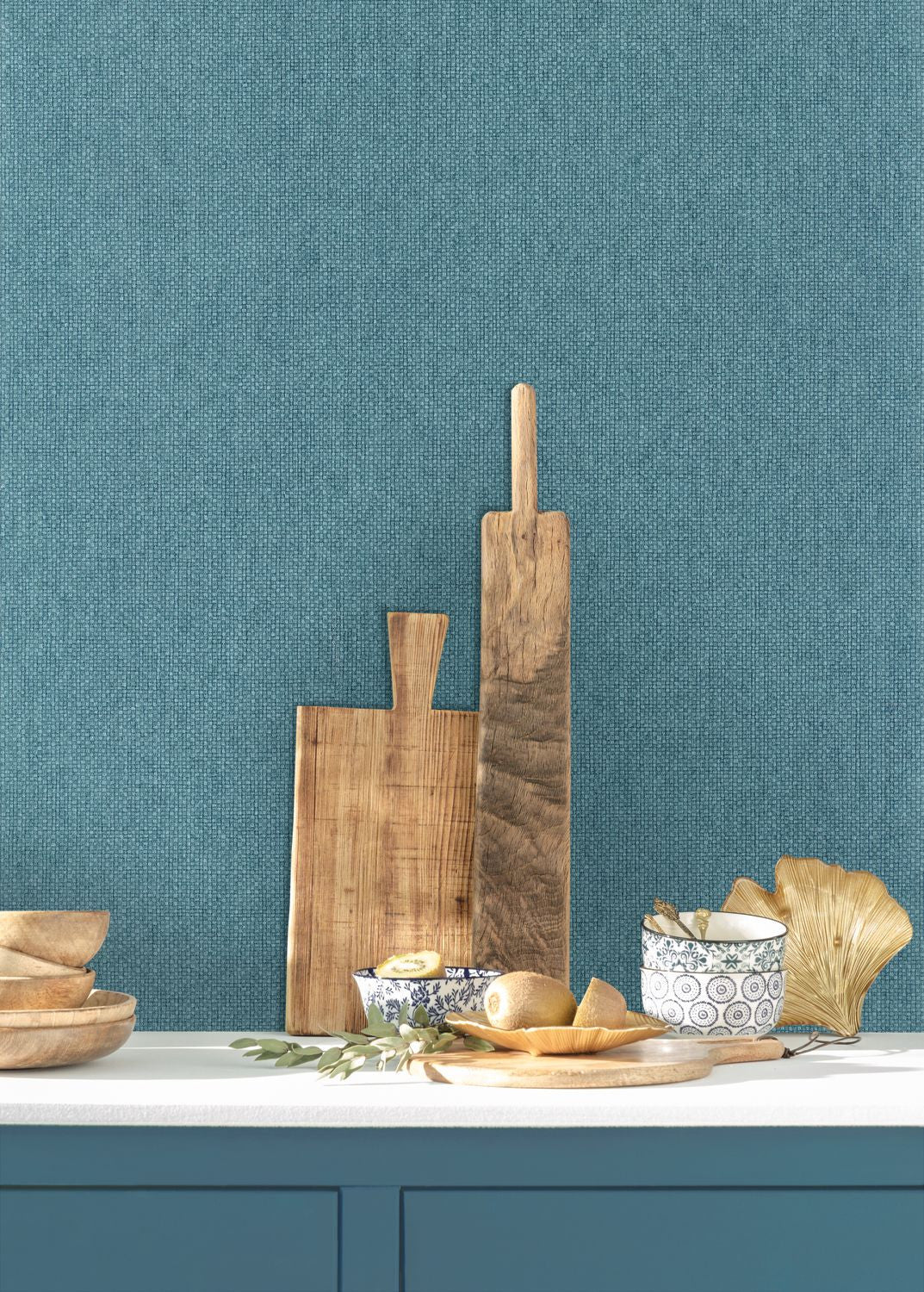 Uni Mat Wallpaper - Bleu Madura - Caselio - 104996580 - Premier Wallcovering