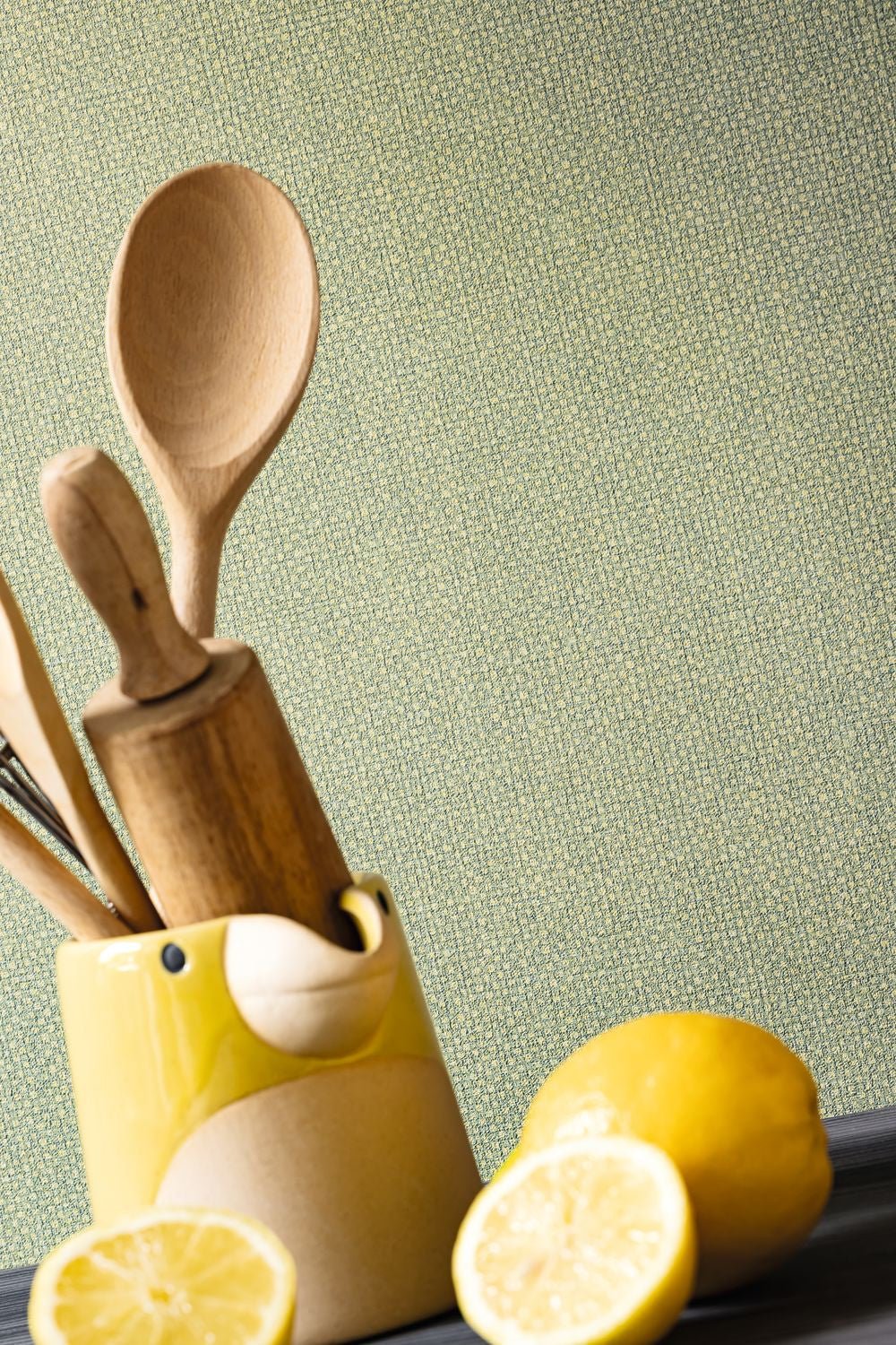 Uni Mat Wallpaper - Vert Jaune - Caselio - 104997627 - Premier Wallcovering