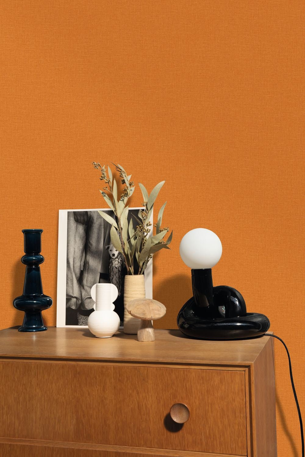 Uni Mat Wallpaper - Orange - Caselio - 104013139 - Premier Wallcovering