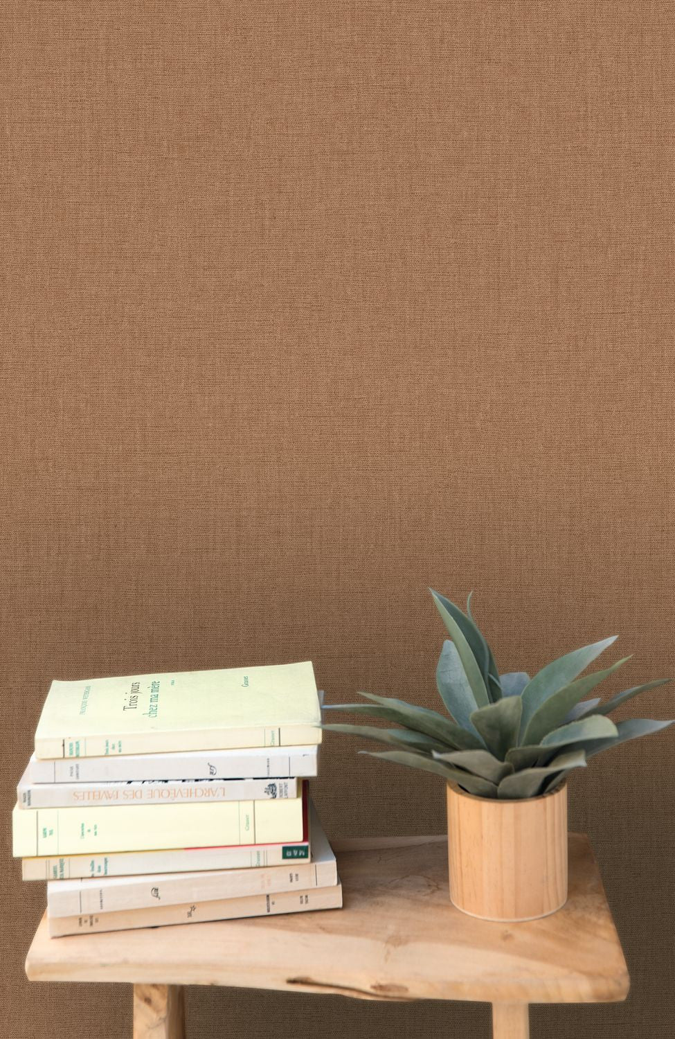 Uni Mat Wallpaper - Noisette - Caselio - 103222424 - Premier Wallcovering