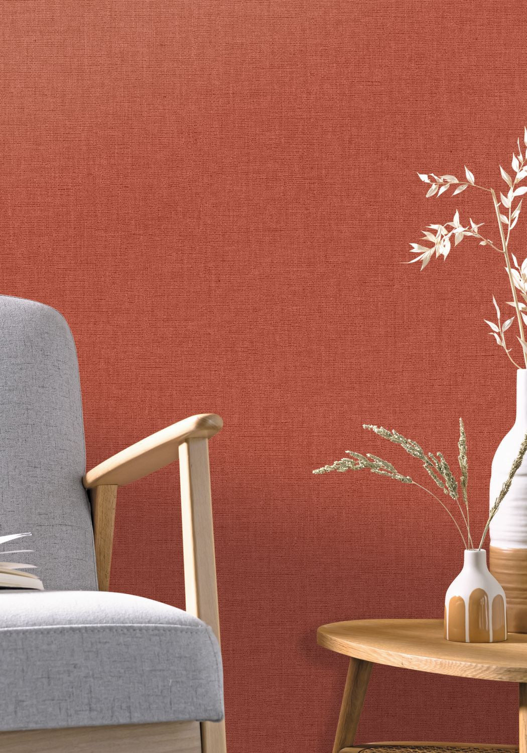 Uni Mat Wallpaper - Rouge - Caselio - 103228088 - Premier Wallcovering