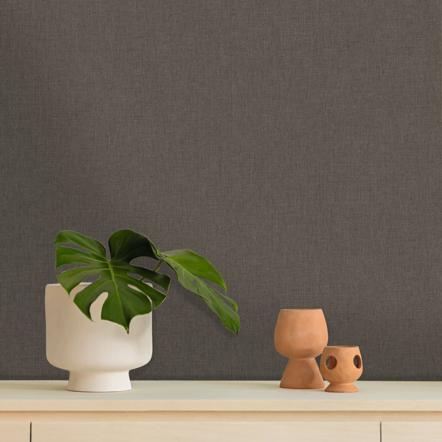 Uni Mat Wallpaper - Taupe - Caselio - 103221920 - Premier Wallcovering