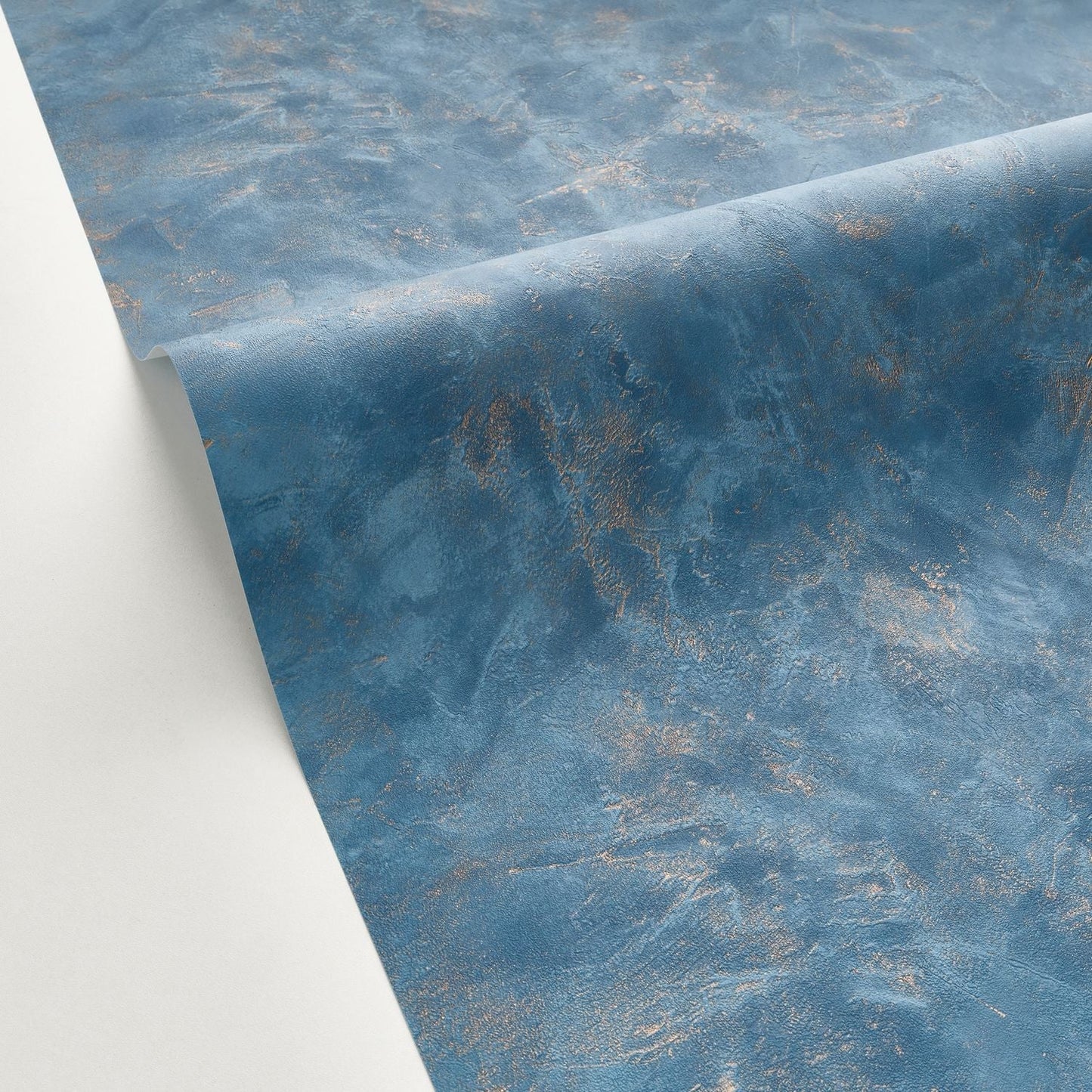 Uni Metallise / Nacre Wallpaper - Bleu Cuivre - Caselio - 103686689 - Premier Wallcovering