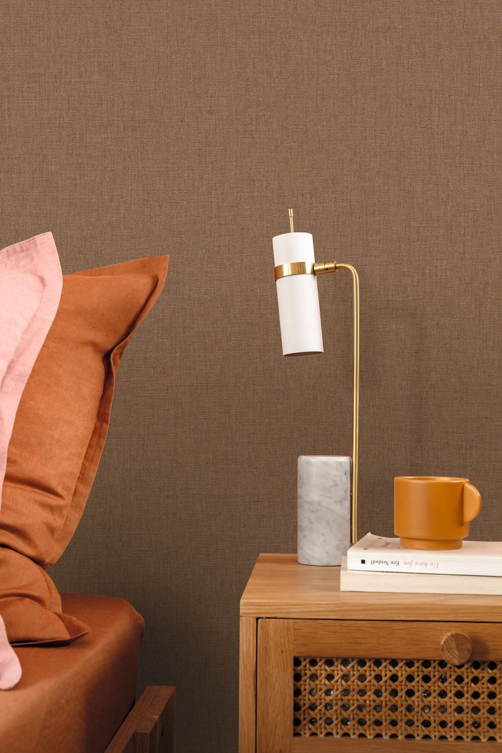 Uni Metallise/irise Wallpaper - Marron - Caselio - 103232029 - Premier Wallcovering