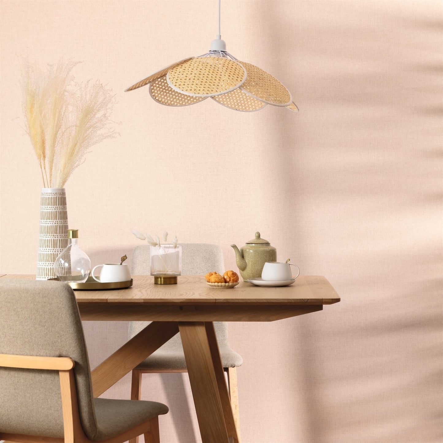 Uni Metallise/irise Wallpaper - Rose Poudre - Caselio - 103234021 - Premier Wallcovering