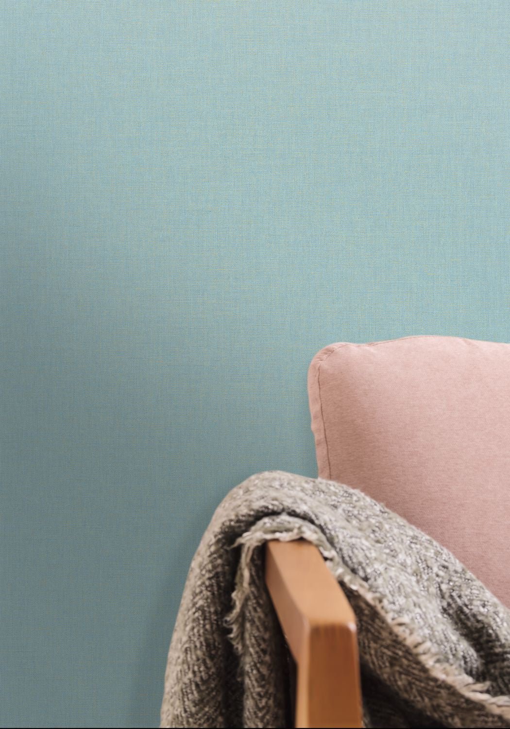 Uni Metallise/irise Wallpaper - Bleu Fumee - Caselio - 103236321 - Premier Wallcovering