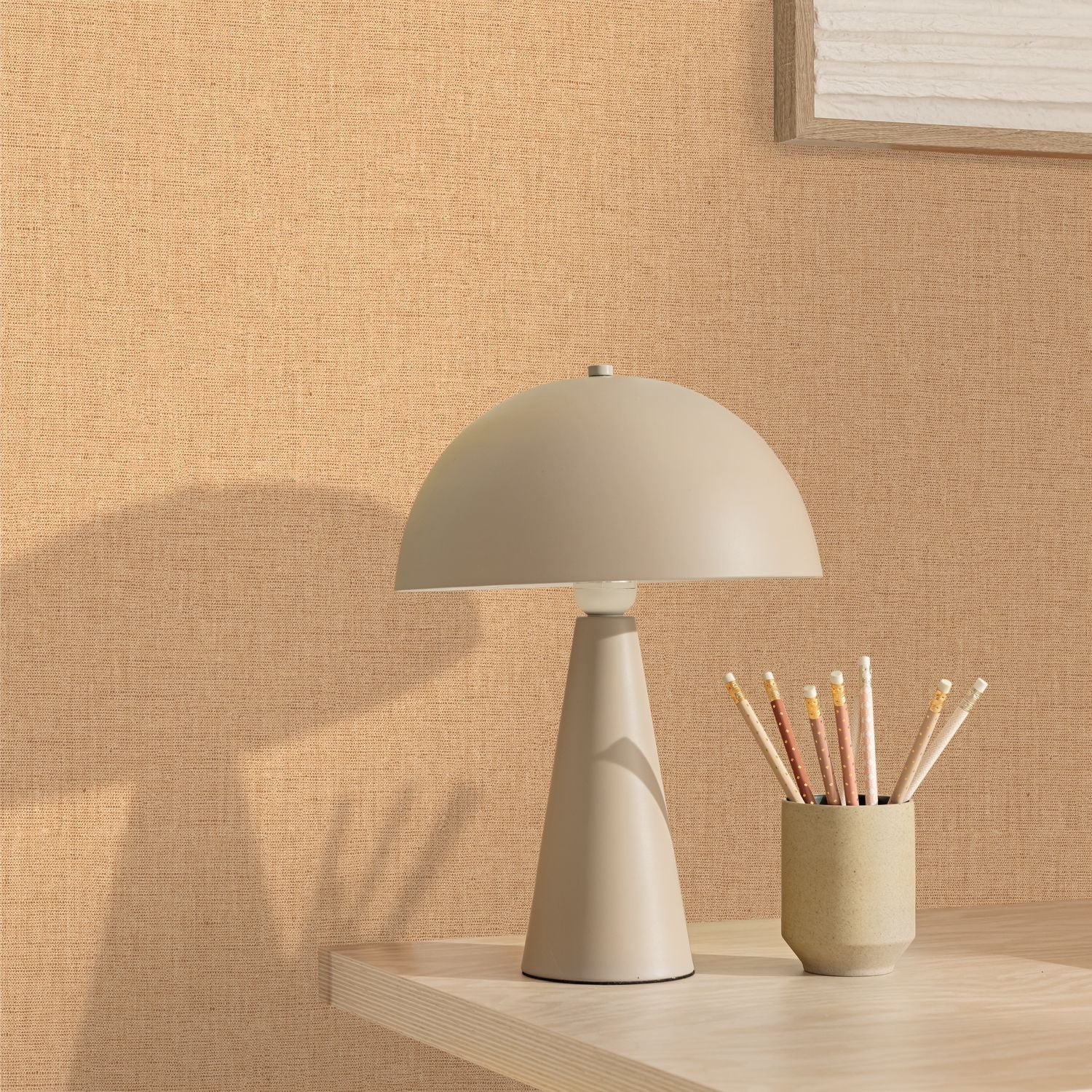 Uni Metallise/irise Wallpaper - Peche - Caselio - 103233030 - Premier Wallcovering