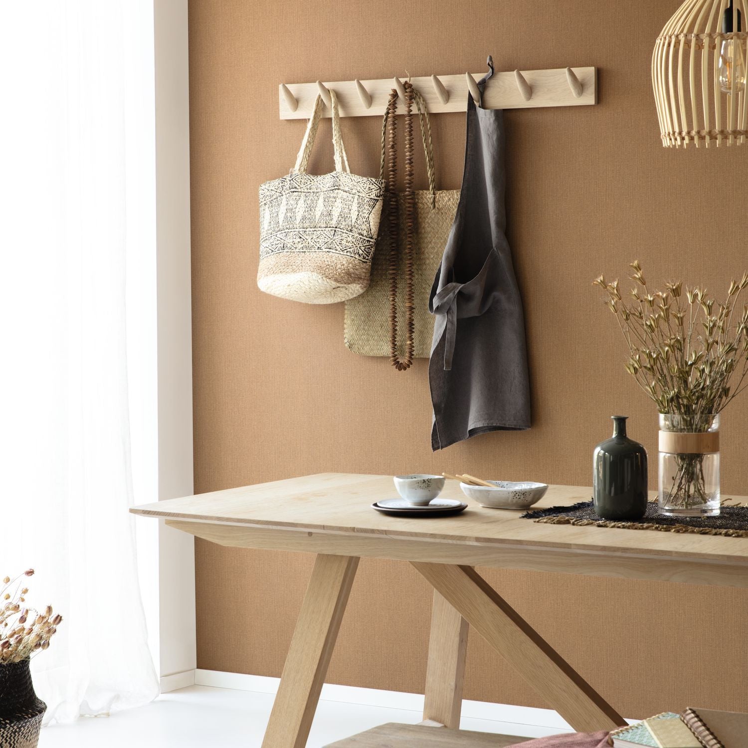 Uni Natte Wallpaper - Gazelle - Caselio - 101561591 - Premier Wallcovering