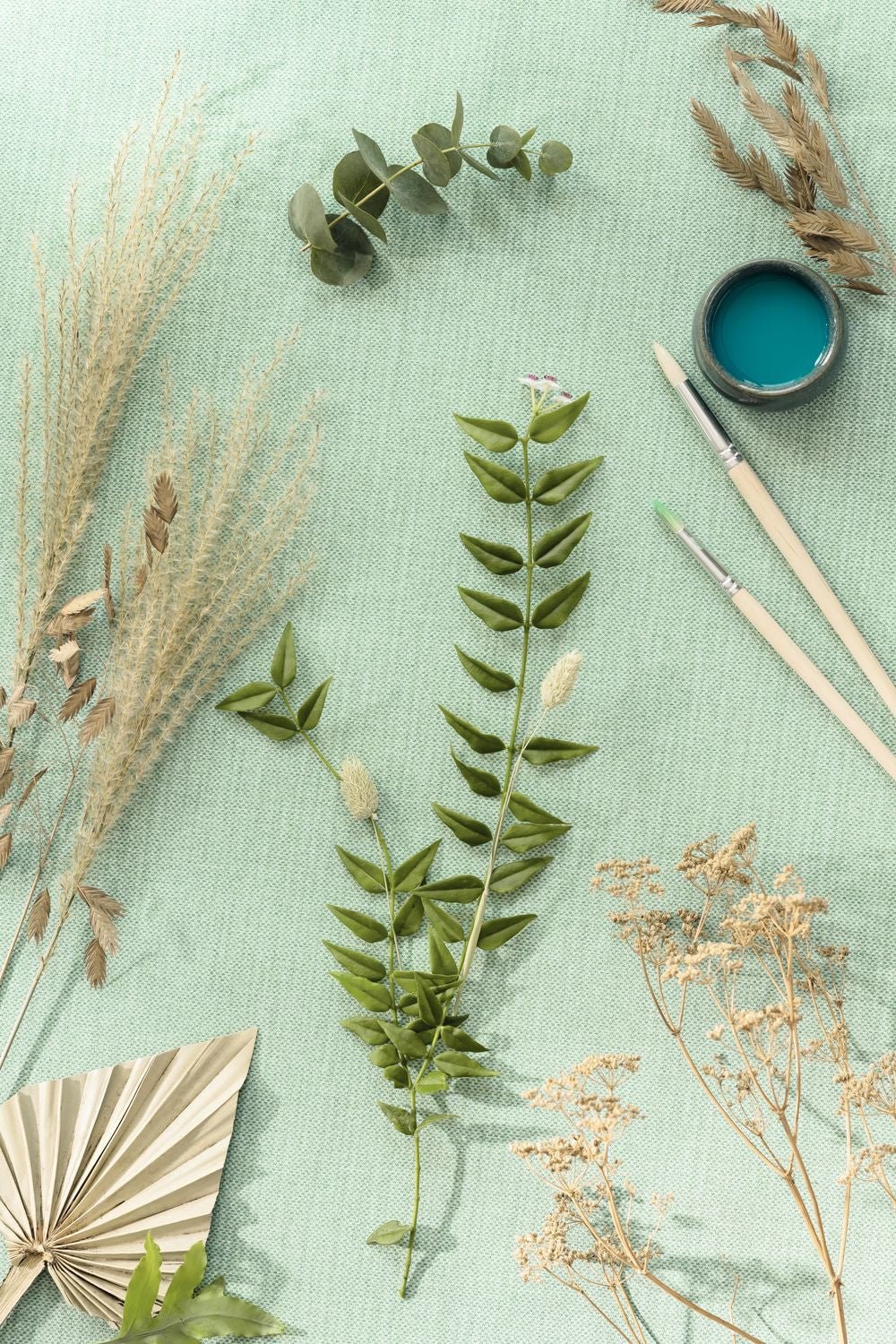 Uni Natte Wallpaper - Sauge - Caselio - 101567014 - Premier Wallcovering