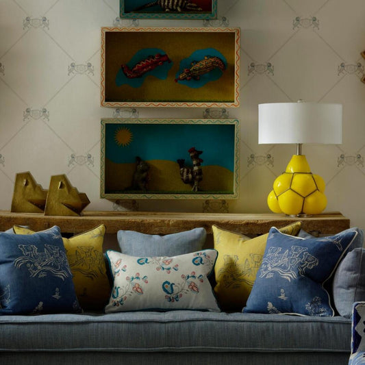 Unicorn Wallpaper - White - Andrew Martin - KKUNIWH - Premier Wallcovering