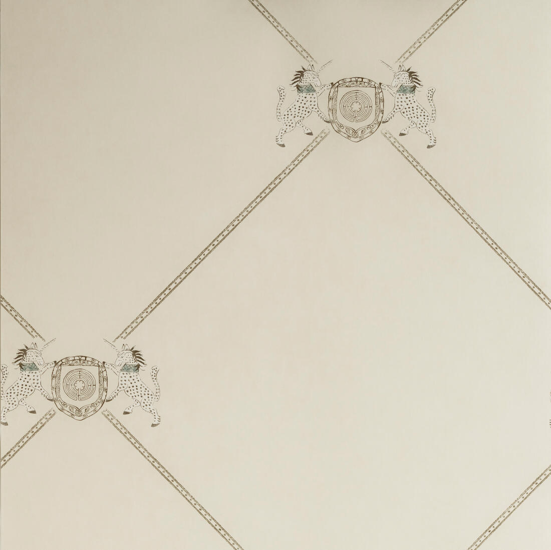 Unicorn Wallpaper - White - Andrew Martin - KKUNIWH - Premier Wallcovering