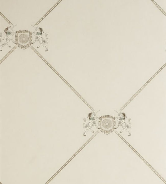 Unicorn Wallpaper - White - Andrew Martin - KKUNIWH - Premier Wallcovering