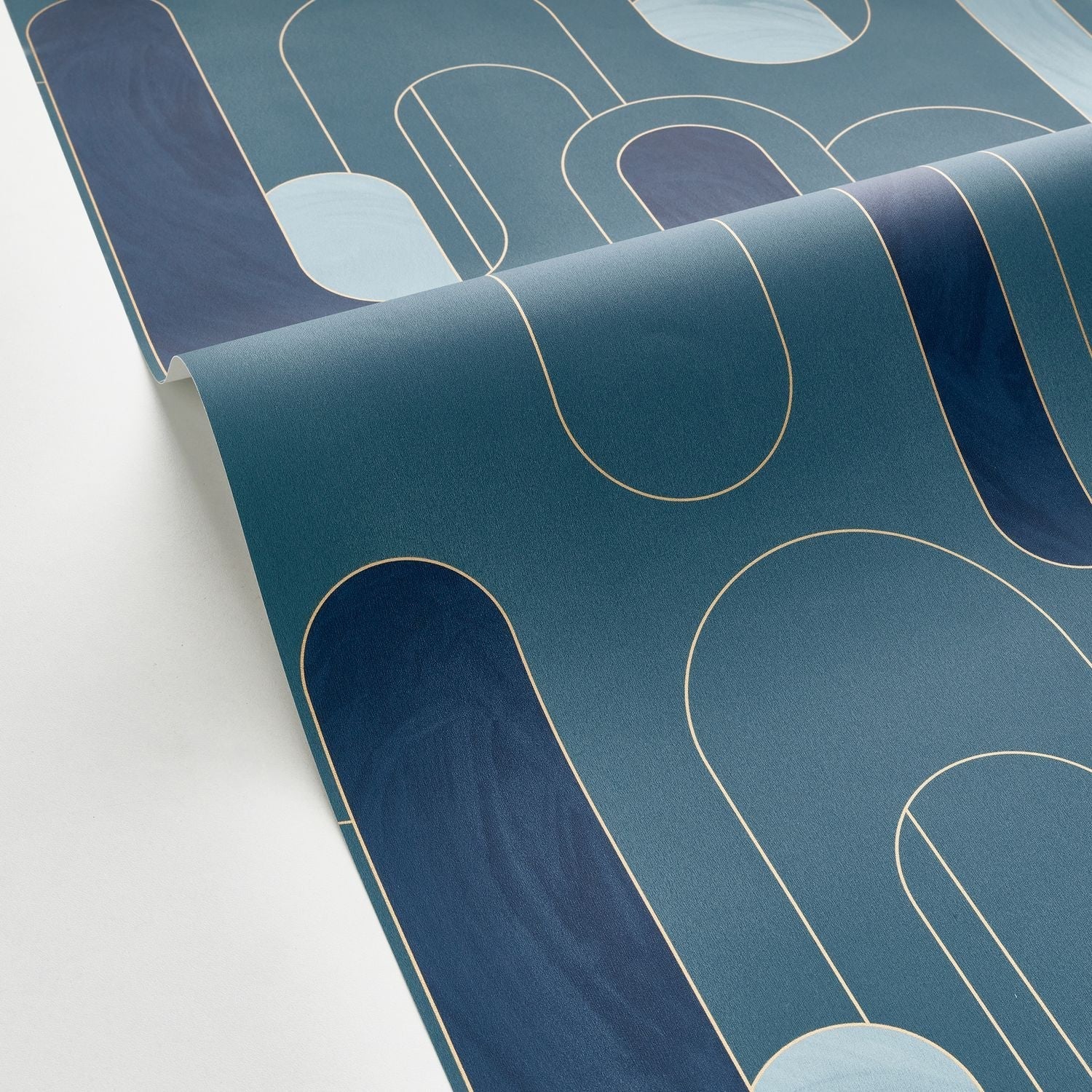 Up And Around Wallpaper - Bleu Canard - Caselio - 102876028 - Premier Wallcovering