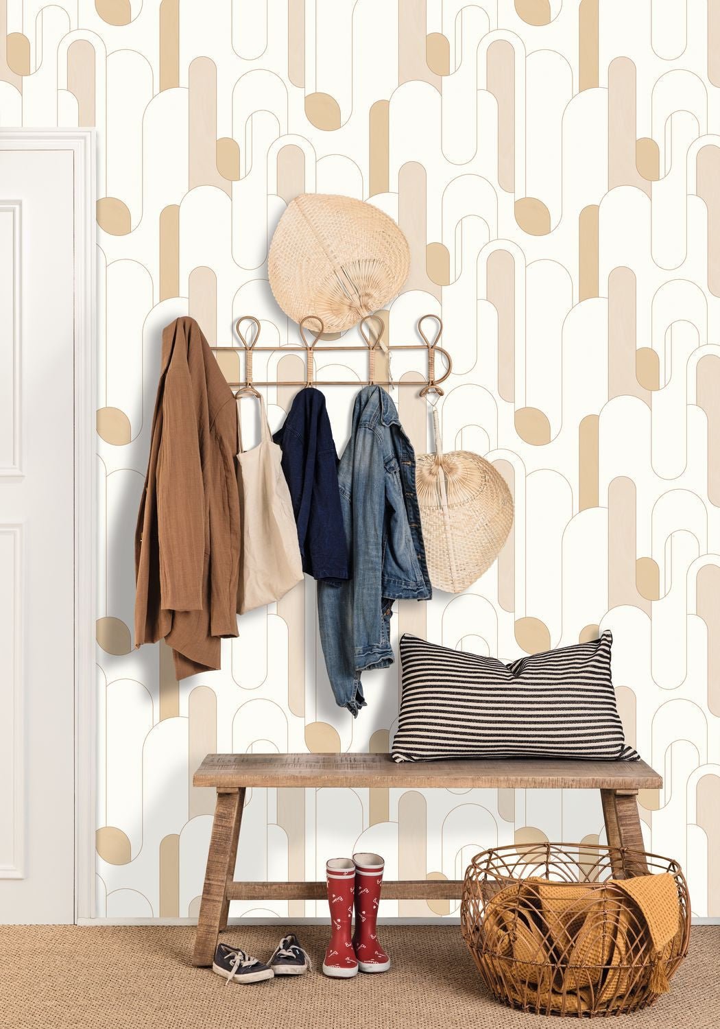 Up And Around Wallpaper - Beige Bland - Caselio - 102871020 - Premier Wallcovering
