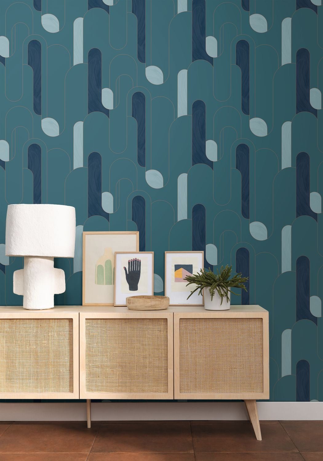 Up And Around Wallpaper - Bleu Canard - Caselio - 102876028 - Premier Wallcovering