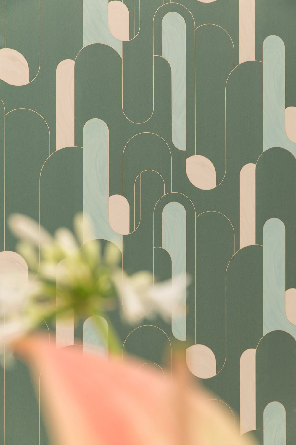 Up And Around Wallpaper - Kaki Bleu - Caselio - 102877020 - Premier Wallcovering