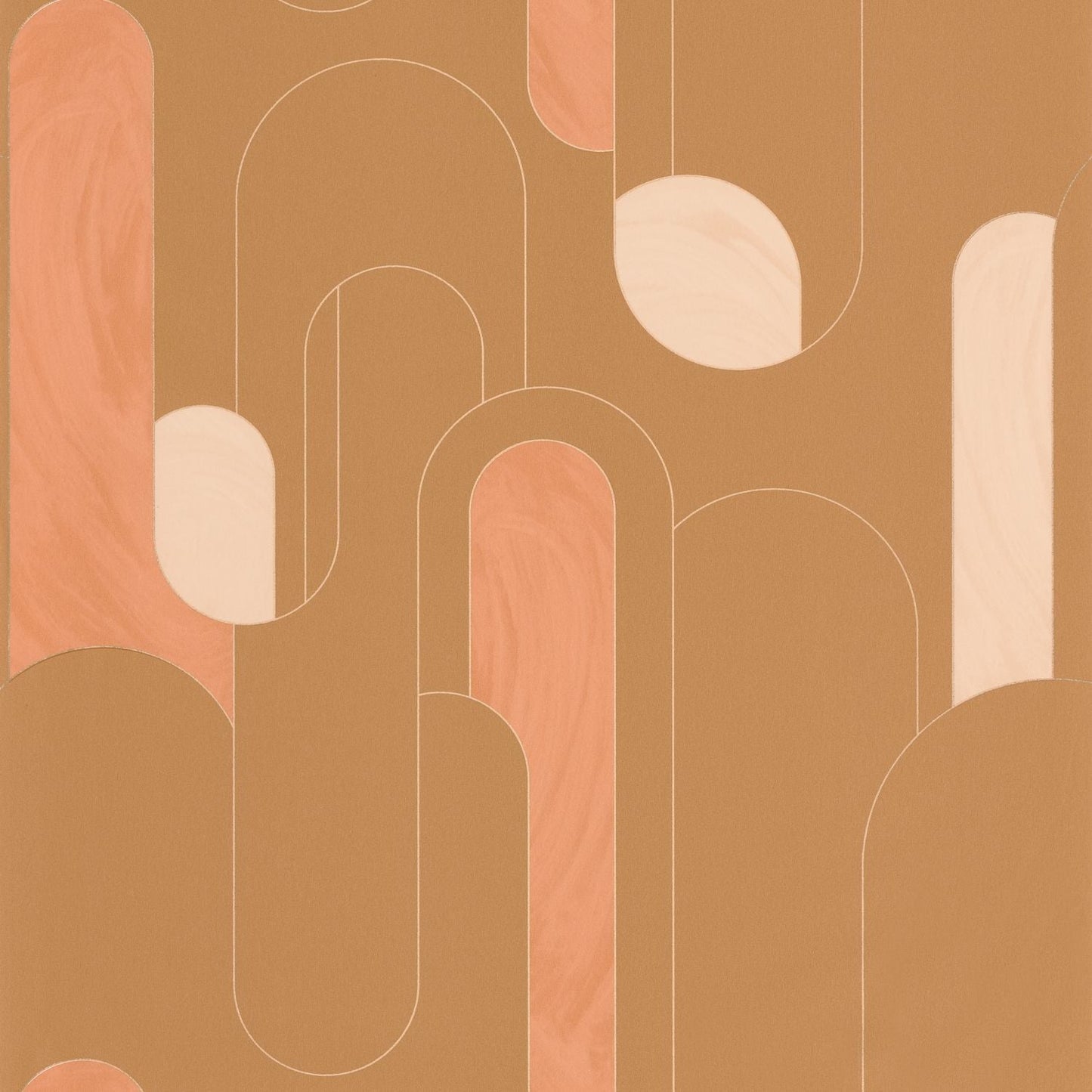 Up And Around Wallpaper - Terracotta - Caselio - 102874027 - Premier Wallcovering