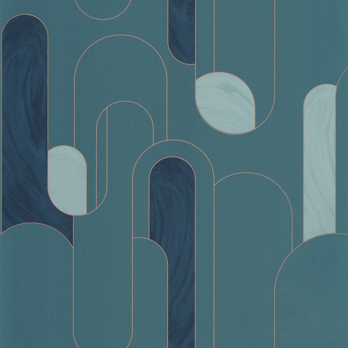 Up And Around Wallpaper - Bleu Canard - Caselio - 102876028 - Premier Wallcovering