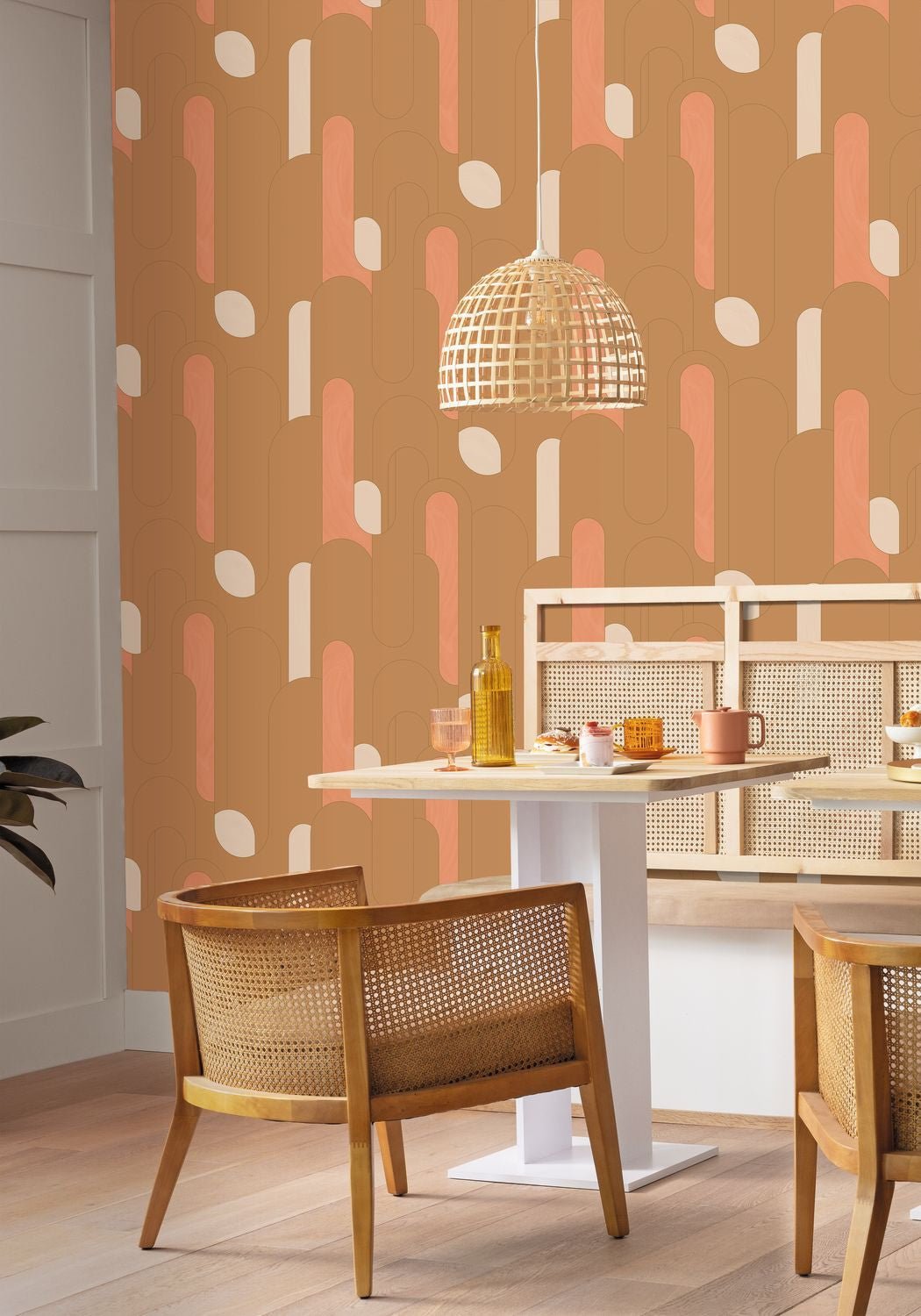 Up And Around Wallpaper - Terracotta - Caselio - 102874027 - Premier Wallcovering