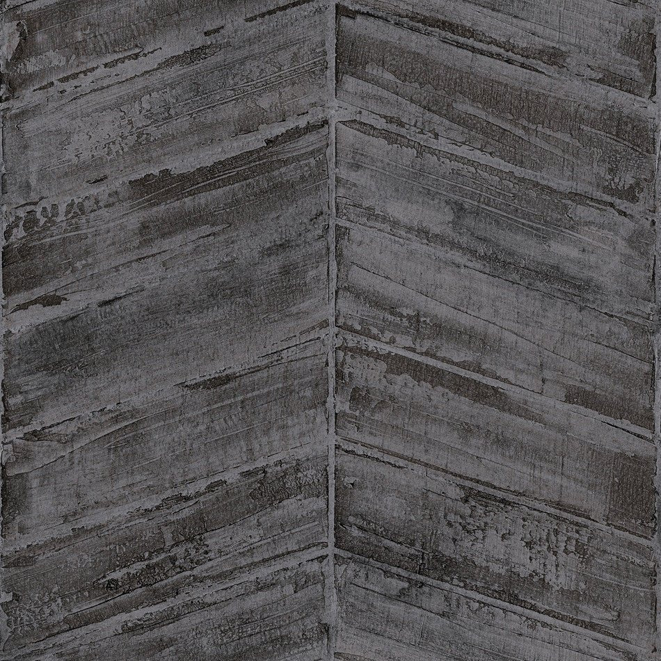 Utopia Chevron Wallpaper - Black - Galerie - G67776 - Premier Wallcovering