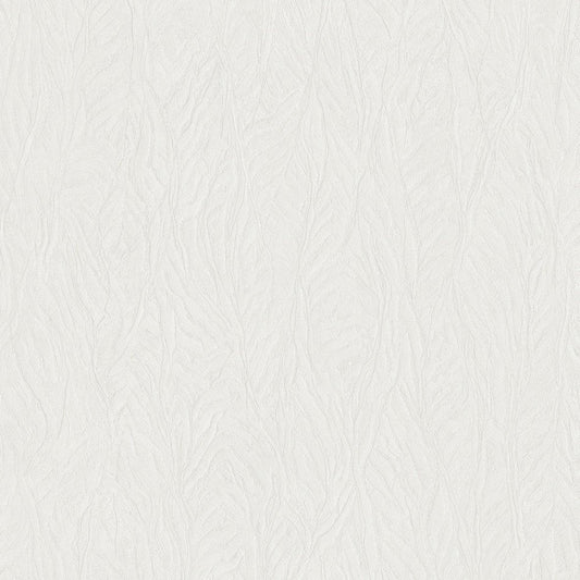 Utopia Leaf Emboss Wallpaper - White - Galerie - G67807 - Premier Wallcovering