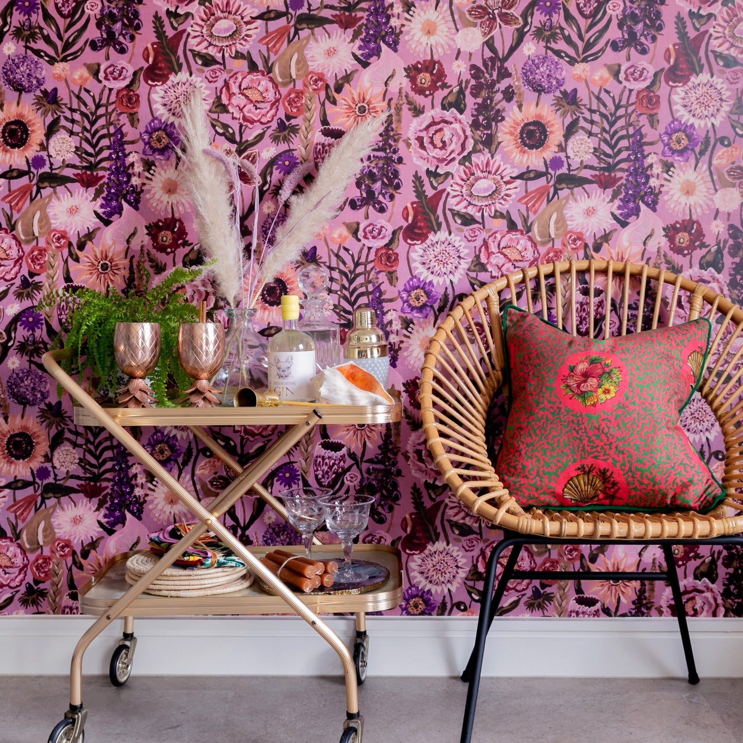 Utopia Wallpaper - Mauve - Wear The Walls - UTMP894152 - Premier Wallcovering
