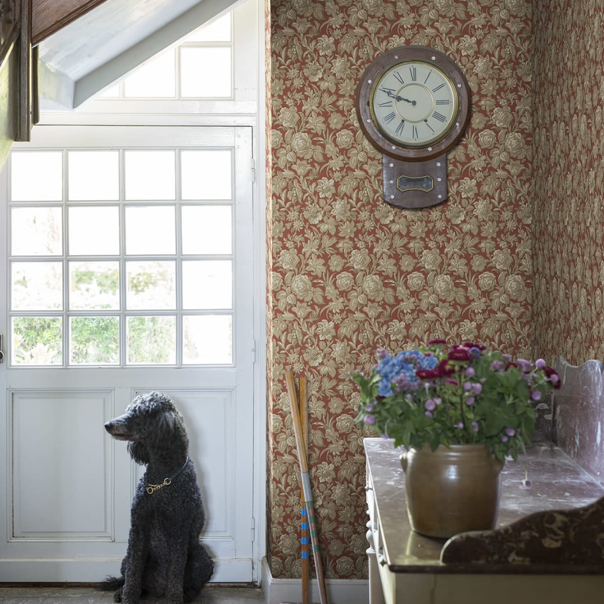 Valentin Wallpaper - Ruby Red - Sandberg - S10245 - Premier Wallcovering