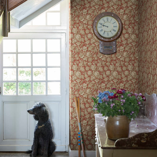 Valentin Wallpaper - Ruby Red - Sandberg - S10245 - Premier Wallcovering