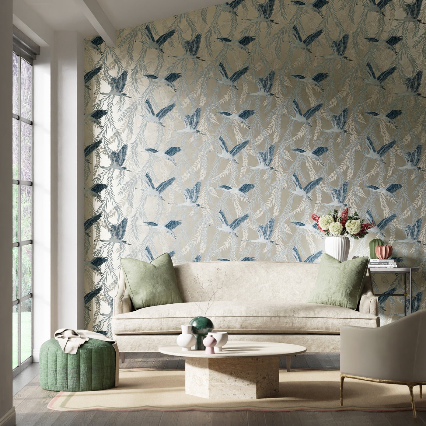 Valentina Wallpaper - Exhale /Ink - Harlequin - HDHW112912 - Premier Wallcovering