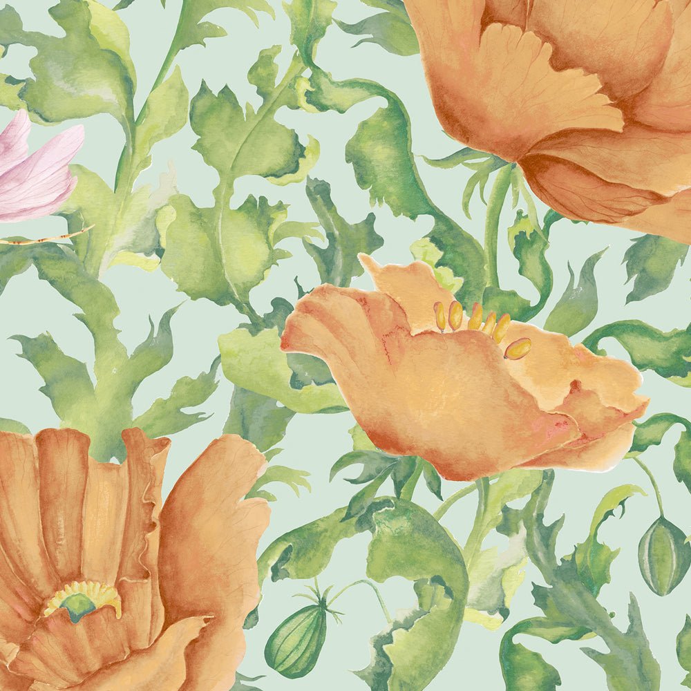 Valeria Wallpaper - Tangerine - Voyage Maison - VALERIA/WPO/TAN - Premier Wallcovering