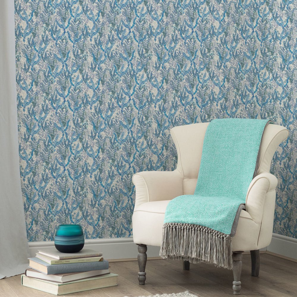 Valetta Wallpaper - Cobalt - Voyage Maison - VALETTA/WPO/COB - Premier Wallcovering
