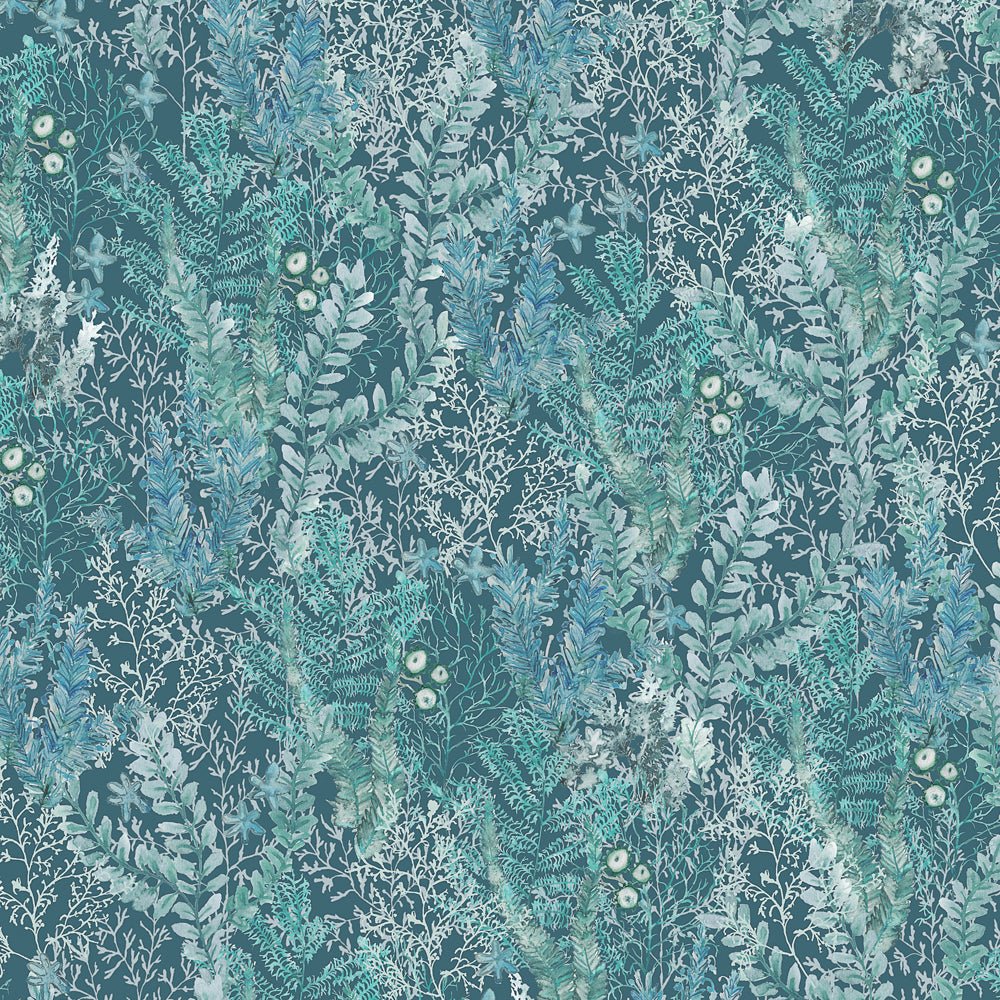 Valetta Wallpaper - Teal - Voyage Maison - VALETTA/WPO/TEA - Premier Wallcovering